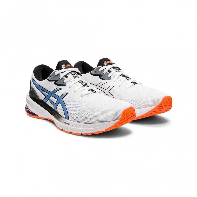White/Blue Harmony Asics 1011B354.100 Gt-1000 11 Running Shoes | DNEJW-9260
