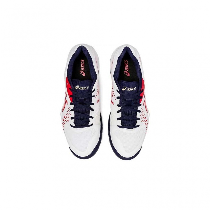 White/Classic Red Asics 1041A045.115 Gel-Challenger 12 Tennis Shoes | RUQTK-8175