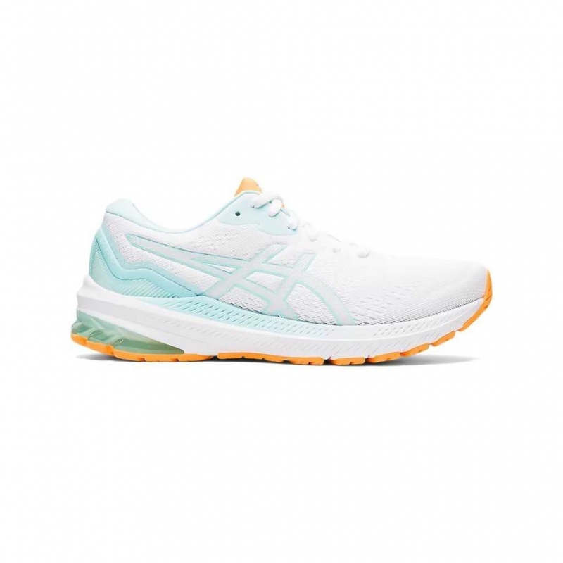 White/Clear Blue Asics 1012B197.100 Gt-1000 11 Running Shoes | CTZFG-6078