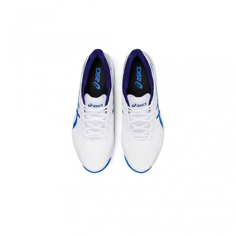 White/Electric Blue Asics 1041A299.102 Solution Swift FF Clay Tennis Shoes | HMFNC-3786