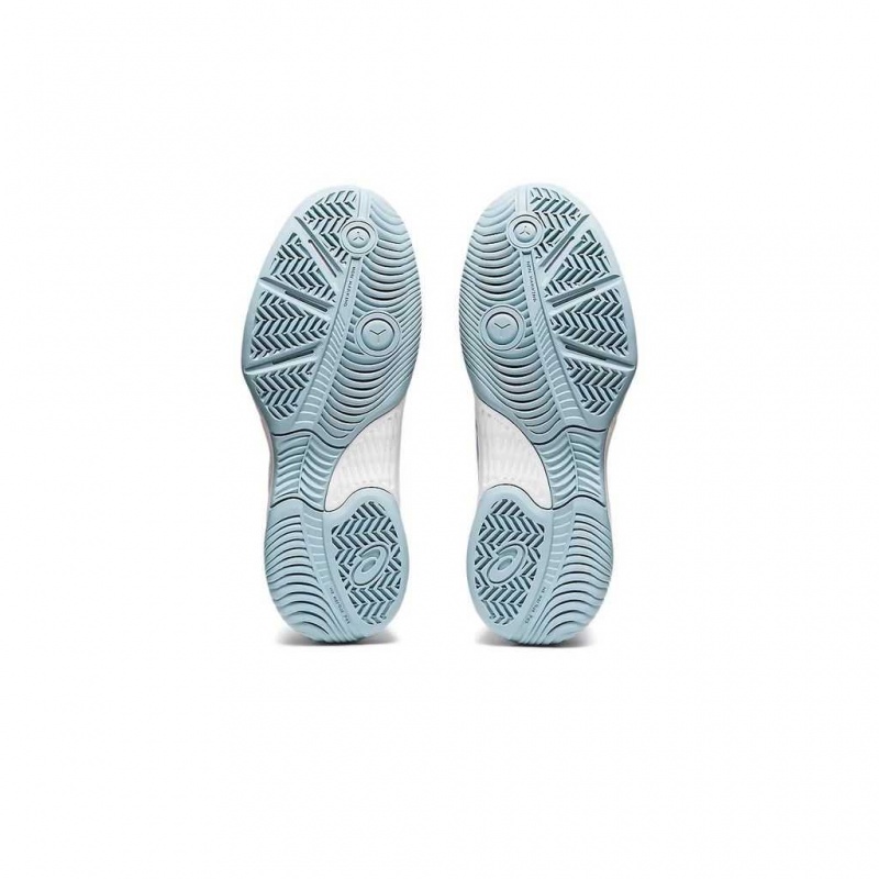 White/Smoke Blue Asics 1042A152.106 Gel-Game 8 Tennis Shoes | HBEWV-3250