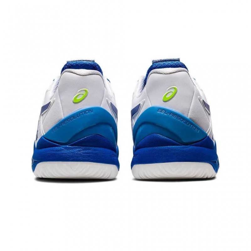 White/Tuna Blue Asics 1041A345.960 Gel-Resolution 8 Tennis Shoes | PAHZV-4870